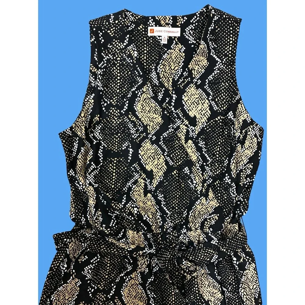 Jude Connally Women’s Snakeskin Jumpsuit Size Medium - Picture 5 of 7